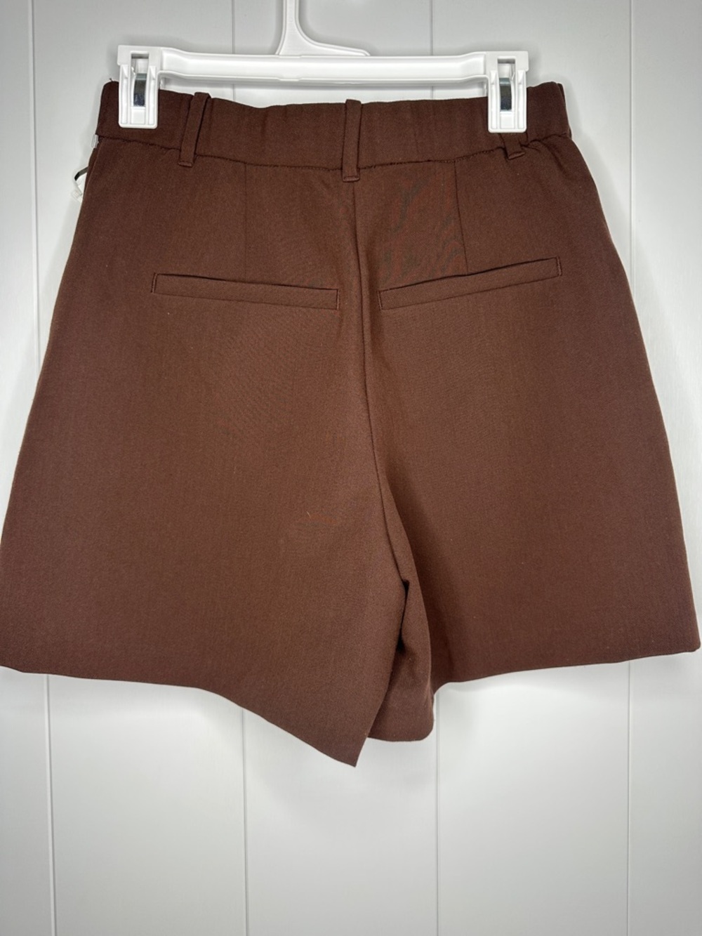Abercrombie & Fitch Brown Tailored High-Rise Bermuda Shorts Size S - Picture 3 of 9